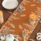 Orange Floral Fall Table Runner, Seasonal Autumn Kitchen Dining Table Decoration for Home Party Decor 13x72 Inch